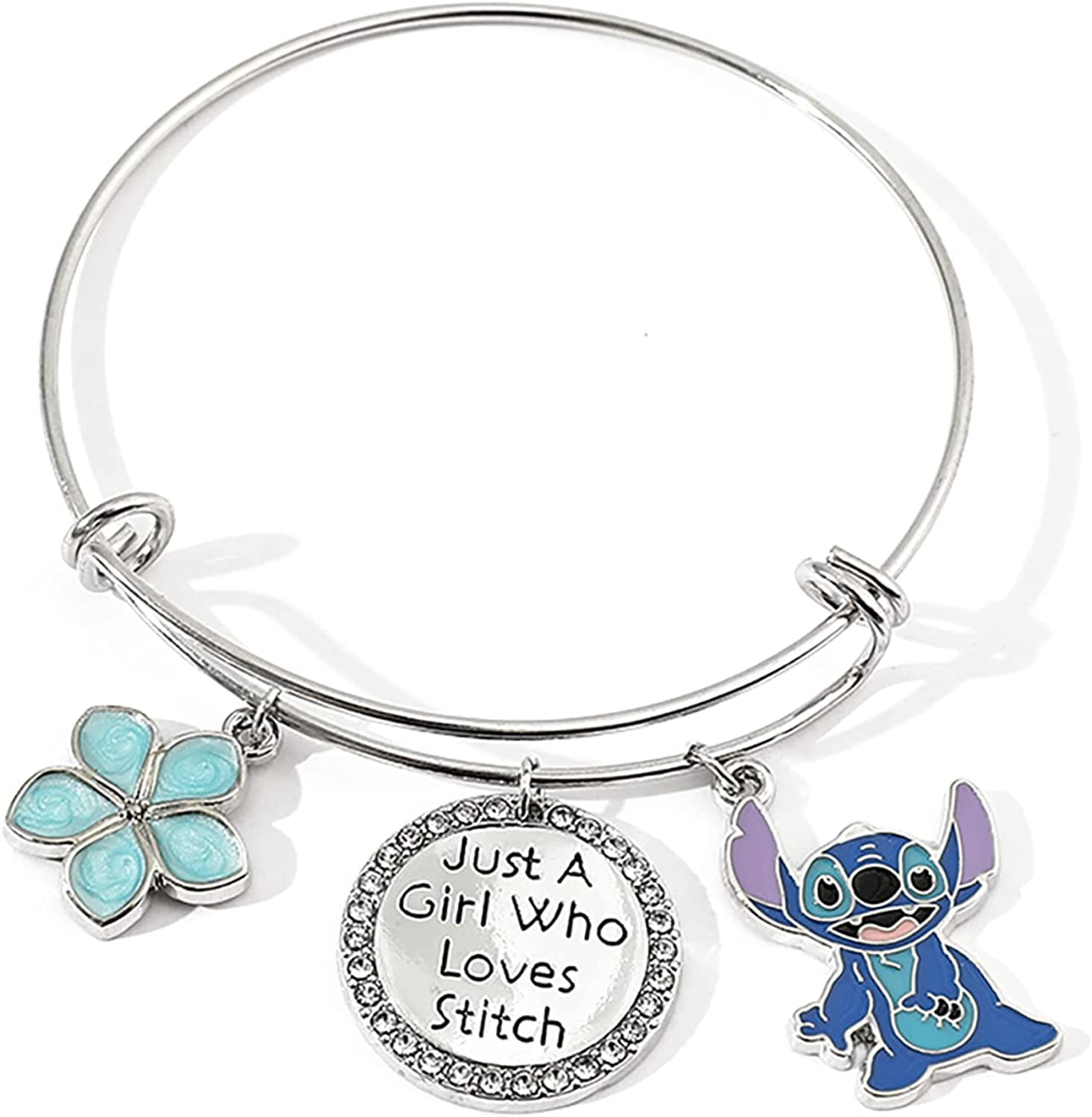 925 Sterling Silver Cartoon Series Lilo Stitch Charm Fit Bracelet Silver 925 Original Bead Charms for Jewelry Making Best Gift for Her