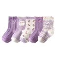 thumbnail image 1 of Calcetines lindos para niñas Calcetines morados para niños, lindos, románticos, suaves y cómodos, para primavera y otoño, morado S (1 a 3 años), 1 of 5