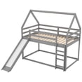 thumbnail image 6 of Jopath Bunk House Bed Bunk Bed Twin Over Twin with Slide and Ladder,Loft Bed House Bunk Bed Frame for Boys Girls Gray, 6 of 9