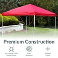thumbnail image 2 of Sunnydaze Standard Pop-Up Canopy Shade - 12' x 12' - Red, 2 of 6