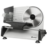 Meat Slicer, Electric Deli Food Slicer with Removable 7.5'' Serrated & Stainless Steel Blade