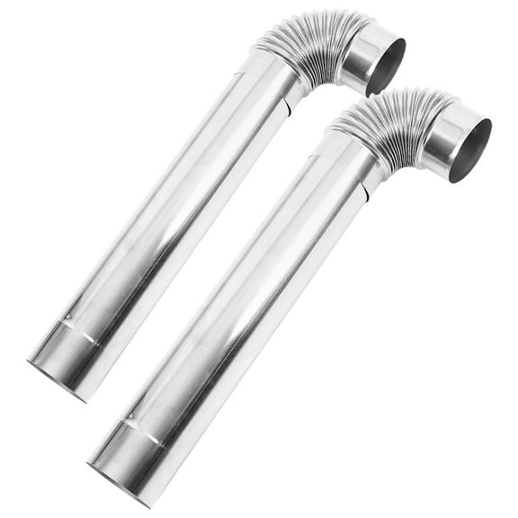 Hemoton 1 Set Durable Stainless Steel Flue Pipe Elbow  for Wood Burning Stoves Heat-Resistant Suitable for Home Boilers and Outdoor Camping