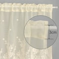 thumbnail image 5 of Visland Flower Valances Pastoral Embroidery Lace Valance Semi Sheer Lace Cafe Short Curtains for Bedroom Kitchen Decor Elegant Christmas Flower Leaves Kitchen Curtain, 5 of 8