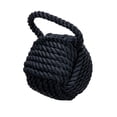 thumbnail image 1 of Nautical Rope Knot Decorative Cotton Door Stop, Black, 1 of 5