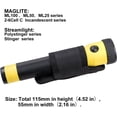 thumbnail image 2 of czcpp-Black Open Top Compact Flashlight Holder Belt Carry Cases for MAGLITE MID Size ML25, 50, 100 Series, 2-4CELL C Series Streamlight Stinger Series (FH3), 2 of 4