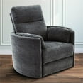 thumbnail image 6 of Rosebery Kids Polyester Fabric Power Swivel Glider Recliner in Black, 6 of 9