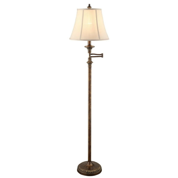 Crestview Barton Swing Arm Floor Lamp 61.5"Ht In Resin New Bronze CVAVP044