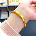 thumbnail image 2 of Z.LP Jewelry Gold Bangle, Classic Minimalist Design, Size: 60MM, 2 of 7