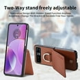 thumbnail image 5 of Allytech Wallet Case for Motorola Razr 40 Ultra, Premium PU Leather Vintage RFID Blocking Ring Holder Shockproof Cards Slots Compatible Car Mount Phone Case for Motorola Razr 40 Ultra 6.9" - Brown, 5 of 7