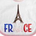 thumbnail image 4 of Inktastic France Eiffel Tower Flag in Text Boys or Girls Baby Bib, 4 of 4