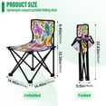 thumbnail image 3 of 600D Oxford Camping Chair Portable Foldable Chair Supports 220 lbs for Picnic, Fishing, Backpacking Vibrant and Lively Butterflies, 3 of 8