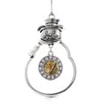thumbnail image 1 of Brown Hunting Pattern Circle Snowman Holiday Ornament, 1 of 2