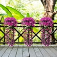 thumbnail image 4 of Artificial Silk Chlorophytum Bouquet for Garden Fence Privacy Screen and Wall Decoration, 27.56 Inch Indoor Outdoor Greenery Panel, 4 of 5