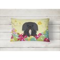 thumbnail image 2 of Carolines Treasures BB6107PW1216 Easter Eggs Pekingnese Black Canvas Fabric Decorative Pillow, 2 of 3