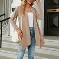 thumbnail image 4 of qolati 2023 Fall Cardigan for Women Trendy Solid Color Cable Knit Open Front Cardigans Jackets Lightweight Casual Loose Flowy Sweater Outwear, 4 of 7