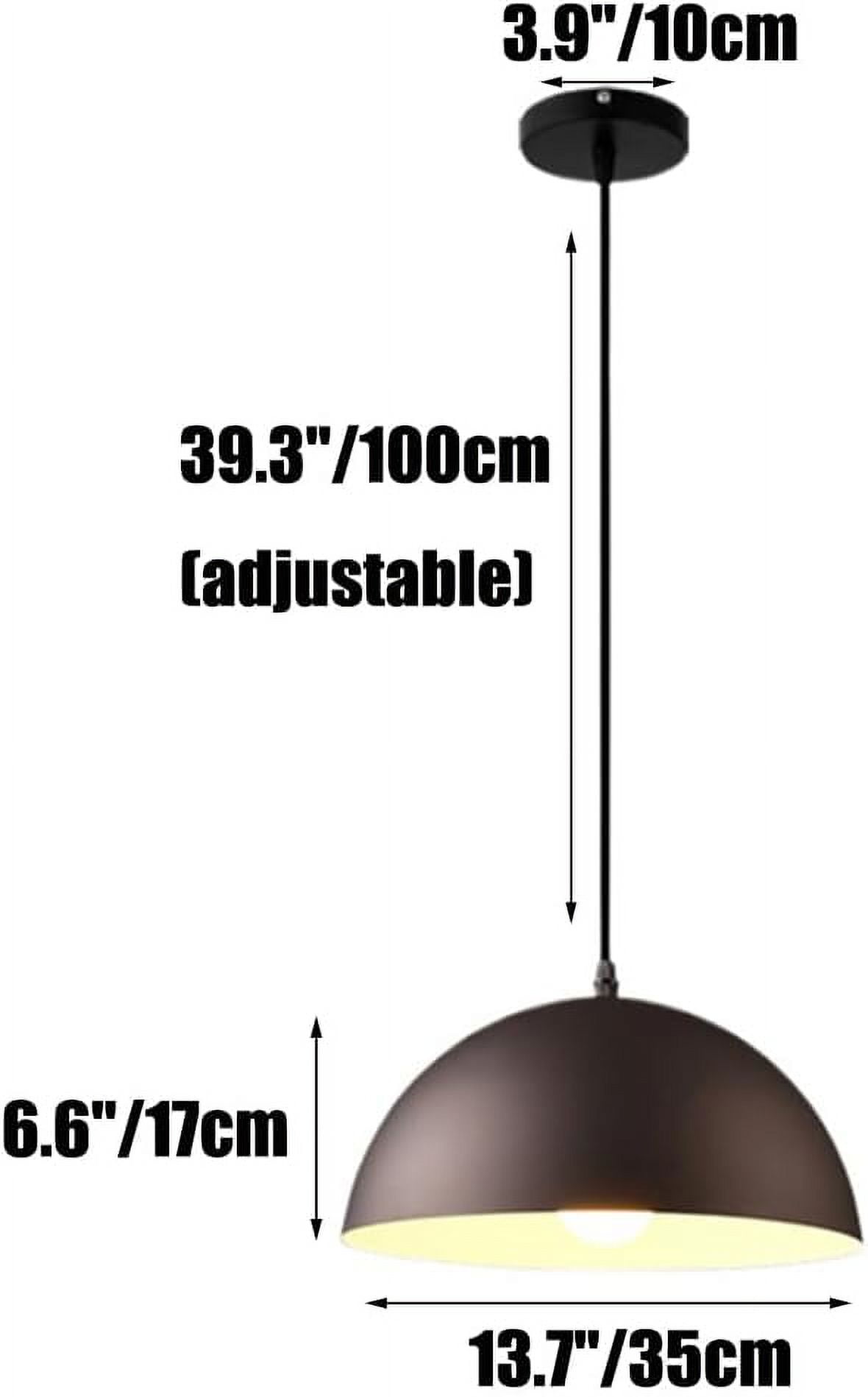 Retro Colorful Semicircle Metal Pendant Lighting for Dining Room, Minimalism Industrial Style Pendant Light Fixture, Modern Simple Pendant Lamp for Kitchen Island Garage Over Table