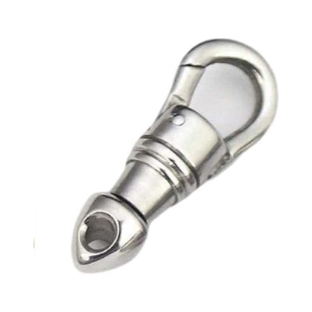 Advancent Gancho de anillo con cierre de Metal, Clip de resorte, colgador de acero inoxidable, mano de obra fina, accesorio DIY a prueba de Artesanía Plata