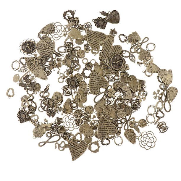 60 piezas de aleación de metal colgante tibetano joyería que hace accesorios artesanías 2