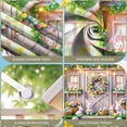 thumbnail image 4 of Bunny Design Easter Banner Colorful Eggs Spring Display Floral Pattern Flower Wreath Bunny Backdrop for Easter Celebration Spring Party Garden Decoration, 4 of 9