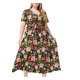 thumbnail image 3 of Vestido Corto de Verano con Cuello en V de Manga Corta Impreso, Vestido de Moda Casual para Mujeres, 3 of 4