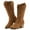 Brown, variant on Ecetana Cowboy Boots For Women Mid Calf Cowgirl Boots Embroidered Western Boots With Chunky Heel