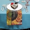 thumbnail image 4 of Nawy Sunflower Flag Americo Makk Polyester Dinner Napkin for Dining Table Kitchen Daily Party Housewarming Farmhouse Decor Home Decor 2 PCS, 4 of 7