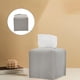 thumbnail image 5 of Caja de tejido Baño de la mesa de la mesa de la decoración de la decoración de la PU Gris claro Fanmusic Caja de tejido, 5 of 7