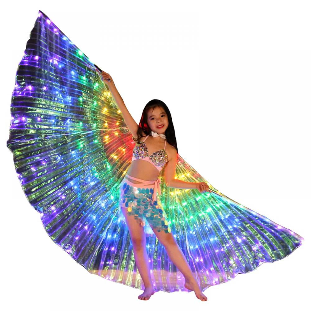 Girls Kids Handmade Belly Dance Costume Children's Angel Isis Wings no stick 