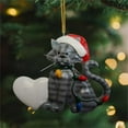 thumbnail image 3 of Árbol de Navidad Lindo Gato de Dibujos Animados Colgante Decoraciones Adornos para Árbol de Navidad Decoraciones Navideñas Decoración Interior para el Hogar y el Automóvil, 3 of 4