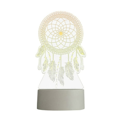 

Wozhidaoke room decor White Warm 3D Bedroom Gift USB Acrylic LED Night Light Desk Table LED light lamp valentines day decor