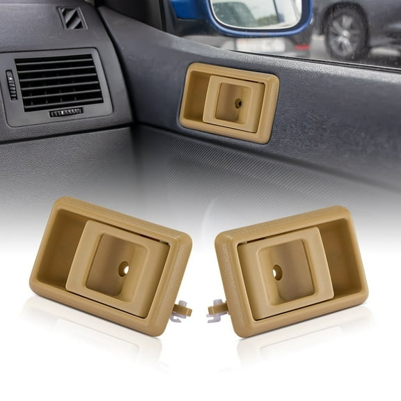SPEEDWOW Interior Door Handle, Front Left Right Side Driver Passenger Side Handle For 1995-2000 Toyota Tacoma 1989-1995 Pickup Set of 2 Beige