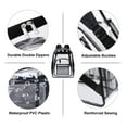 thumbnail image 5 of Sanmadrola Clear Backpack Clear Bag Heavy Duty Waterproof Transparent Large PVC Backpacks for Teenagers Women Men for Stadium School College Travel Work Hiking, Black, 5 of 7