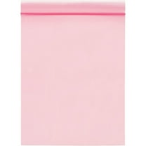 Box Partners Anti-Static 2 Mil Reclosable Poly Bags 3" x 5" Pink 1000/Case PBAS705