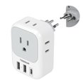 thumbnail image 1 of Adaptador de corriente TESSAN US a Brasil con 4 salidas, 3 USB tipo N, 1 of 6
