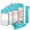 A-Teal-6, variant on TRIPGEAR 6 Set Mesh Travel Packing Cubes,Lightweight Organizer Bags for Luggage Storage