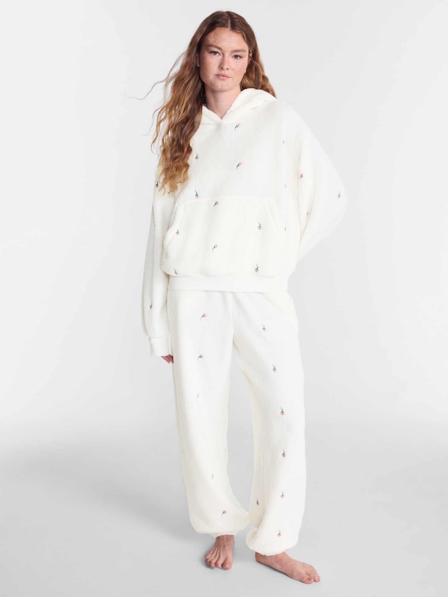 No Boundaries Cozy Teddy Hoodie, Women’s XS-2X