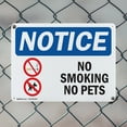 thumbnail image 5 of (2 Pack) No Smoking No Pets OSHA Notice Sign 14 Inch X 10 Inch Indoor / Outdoor Rust-Free Aluminum Metal Signs for Workplace, Workshop, and Construction Site, Made in the USA, 5 of 8