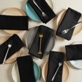 thumbnail image 5 of House of Orlo Hemstitched Cotton Napkins, 12 Pack, 18"x18", Black, 5 of 6