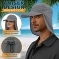 thumbnail image 3 of EINSKEY Baseball Cap with Neck Flap for Men, Waterproof Packable Sun Hat with Neck Cover (Dark Grey), 3 of 7
