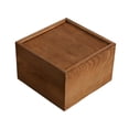 thumbnail image 3 of Caja de almacenamiento de madera con tapa deslizante, para guardar fotos y recuerdos, multiusos para bodas. 15 cm x 15 cm x 10 cm, 3 of 8