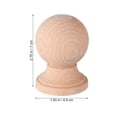 thumbnail image 2 of FONDOTIN 2Set Indoor Wood Finials Solid Wood Ball Finials For Home Decor Projects, 2 of 7