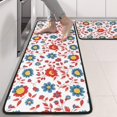 thumbnail image 2 of Kitchen Rugs Sets Of 2,Pioneer Flower Floral Print Pattern Anti Fatigue Kitchen Mat Rugs Non Slip Washable,Decorative Kitchen Floor Mats for Kitchen,Sink,Laundry,17X47 Inch, 2 of 5