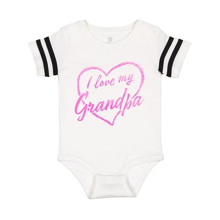 

Inktastic I Love My Grandpa in Pink Chalk Heart Gift Baby Boy or Baby Girl Bodysuit