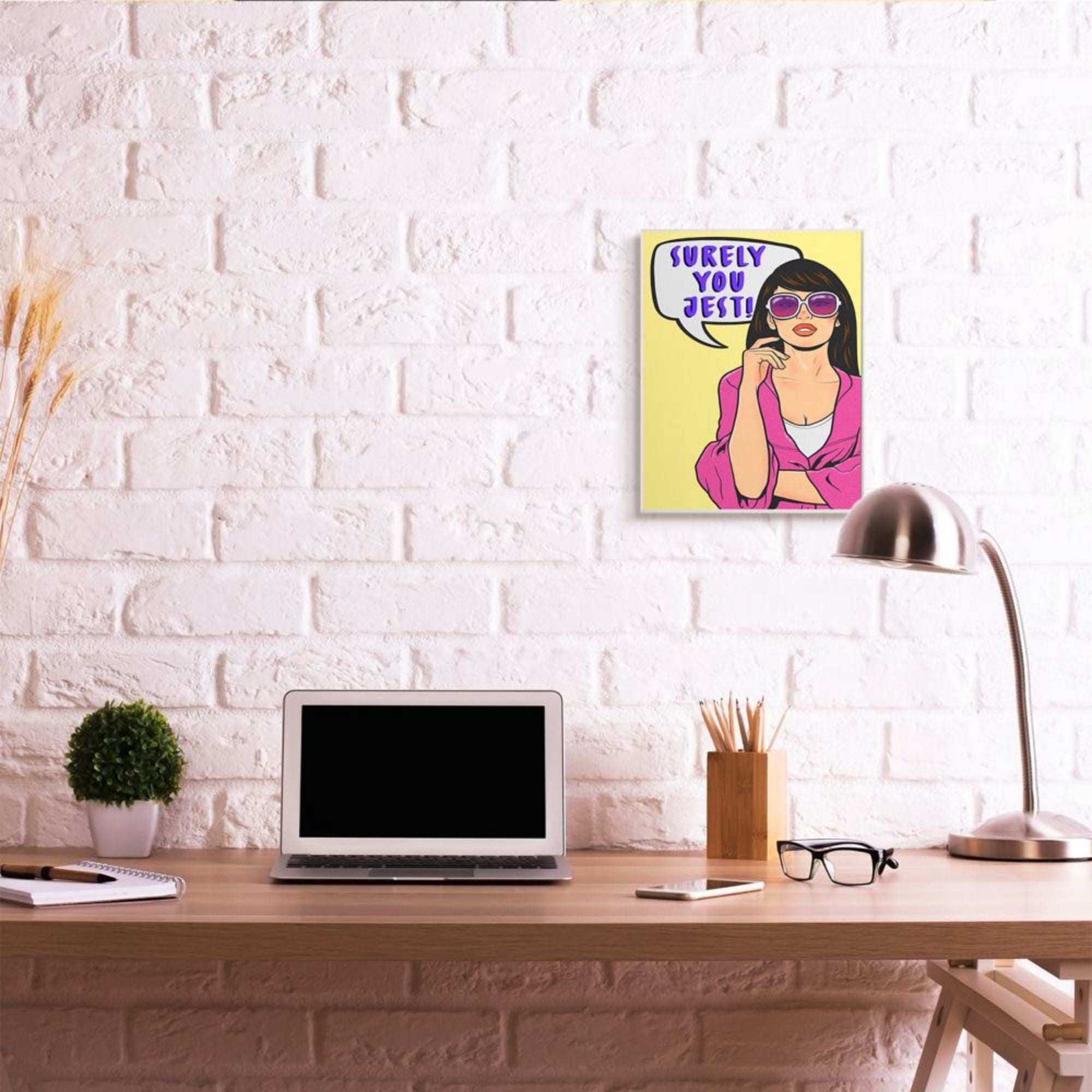 Stupell Industries Surely You Jest Phrase Female Slang Pop Art Design by Marcus Prime