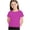 Purple, variant on Girls Shirts Short Sleeve Soft T-Shirts Summer Solid Color Plain Tees Tops Clothes for Kids