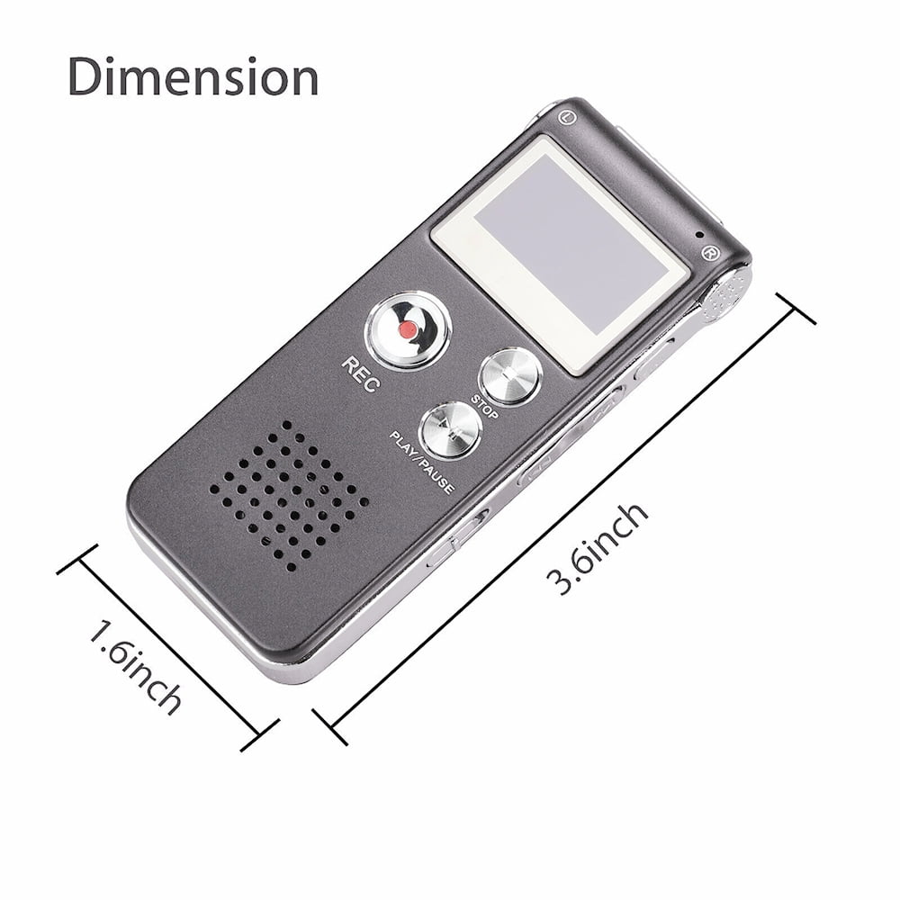 Digital Voice Recorder Voice Activated Recorder for Meetings, Interviews 16GB Audio Recorder Mini Portable Tape Dictaphone with Playback