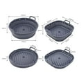 thumbnail image 6 of Sunjoy Tech Multifunctional Fryer Baking Pan with Handle Heat-resistance Food Grade Reusable Non-stick Baking Tray Cake Baking Basket Silicone Liner Kitchen Bakeware, 6 of 8