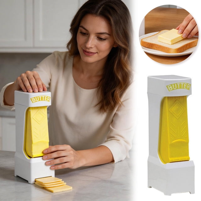 Butter Slicer Cutter Butter Cutter One Click Stick Butter Dispenser Cheese Slicers For Cheese Making Bread Cookies Cakes