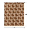 thumbnail image 5 of Brown Buffalo Pattern Shower Curtain 72"x84" ,Bathroom Decorative Shower Curtains Set with 12 Hooks,Modern Waterproof Washable Shower Curtain, 5 of 6
