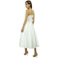 thumbnail image 5 of Bimba Women's Chic Spaghetti Strap Designer Wedding Midi Party Prom Dress, 5 of 9
